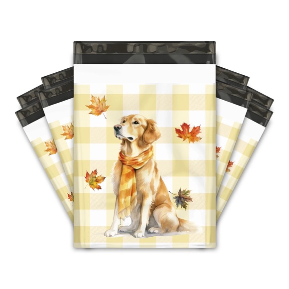 Golden Retriever Poly Mailers 10x13 Pack of 25 - Picture 2 of 6